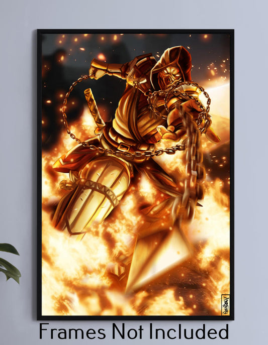 Mortal Kombat Scorpion Wall Art