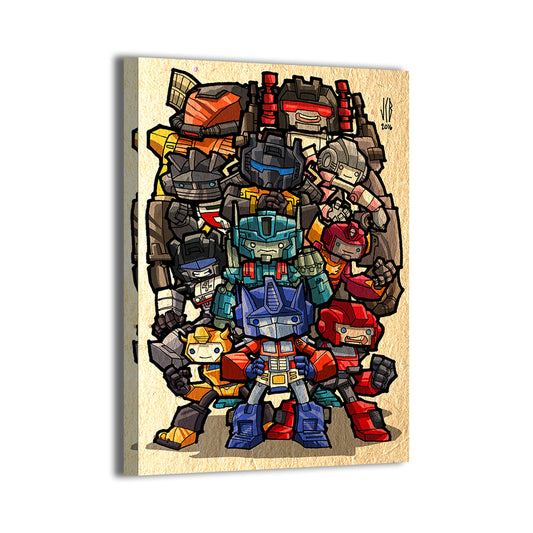 Chibi Autobots Wall Art