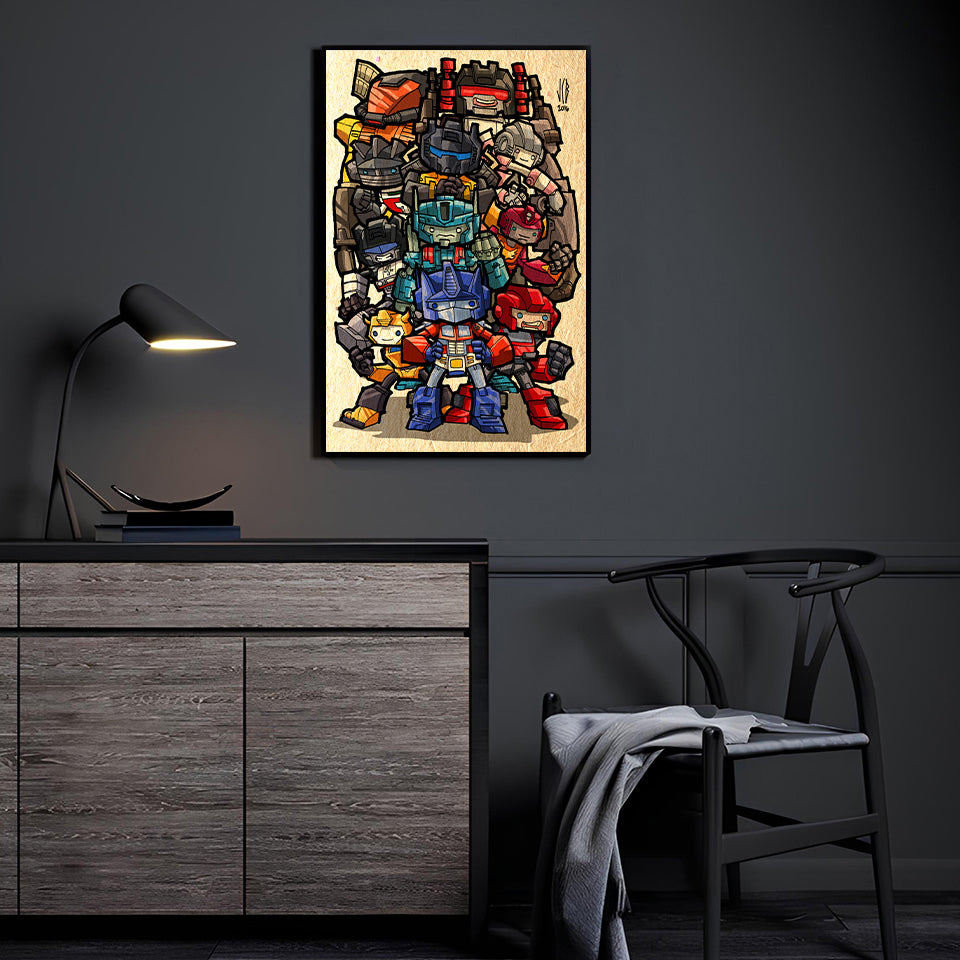 Chibi Autobots Wall Art