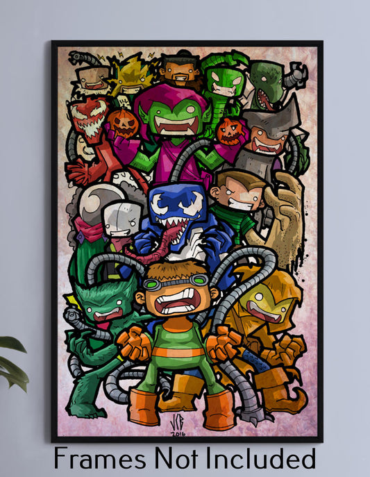 Sinister Villains of Spider-Man Chubbies Wall Art