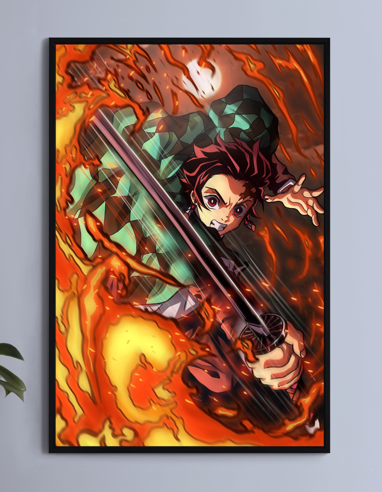 Tanjiro Fire Breathing Wall Art