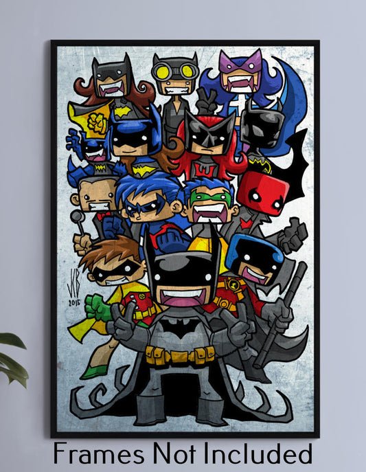 Batman Family Ties Chibi Wall Art