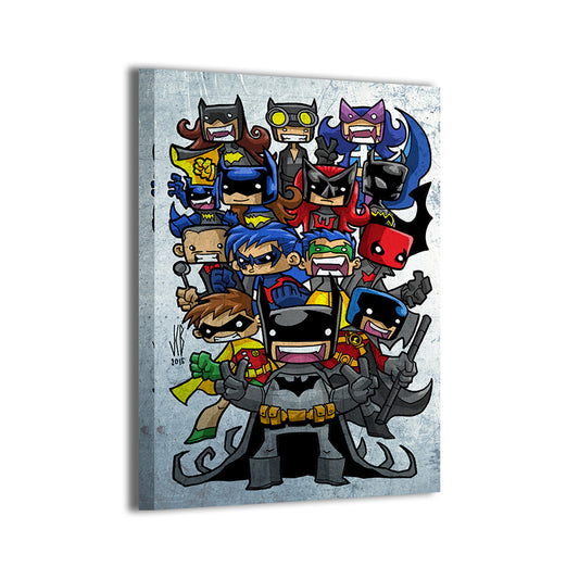 Batman Family Ties Chibi Wall Art