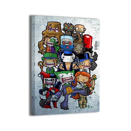 Gotham Rogues Chibi Wall Art