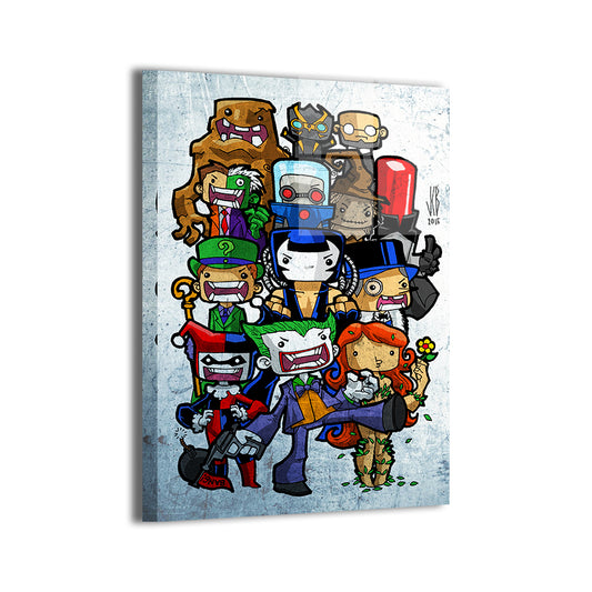 Gotham Rogues Chibi Wall Art