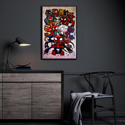 Chibi Spider-Verse Wall Art