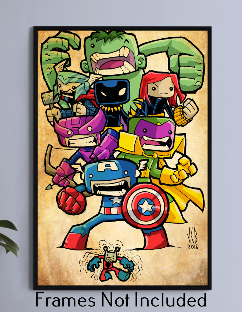Chibi Avengers Wall Art