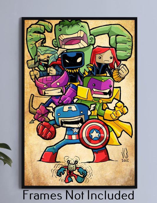 Chibi Avengers Wall Art
