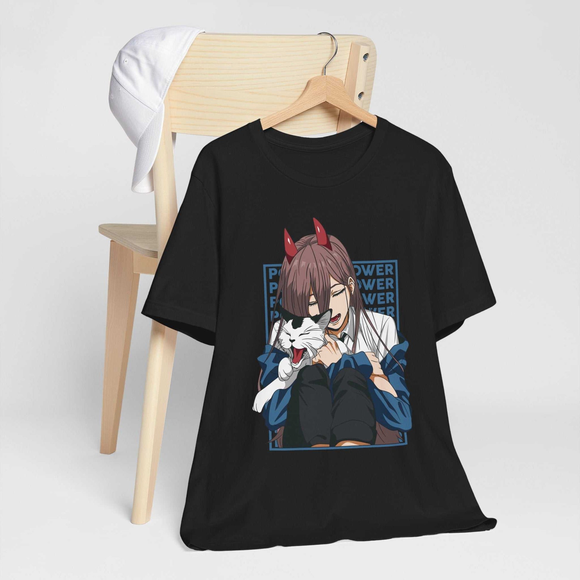 Power & Meowy Blue Frame Anime Shirt
