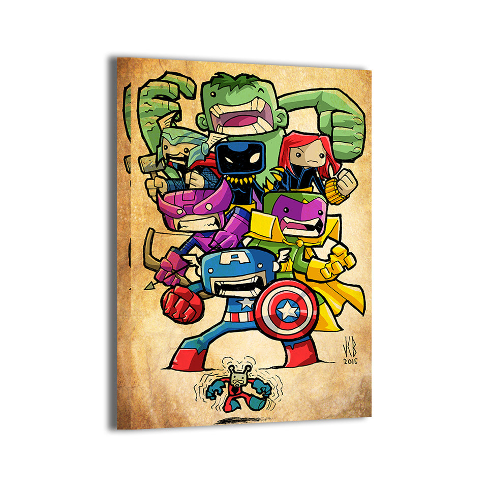 Chibi Avengers Wall Art