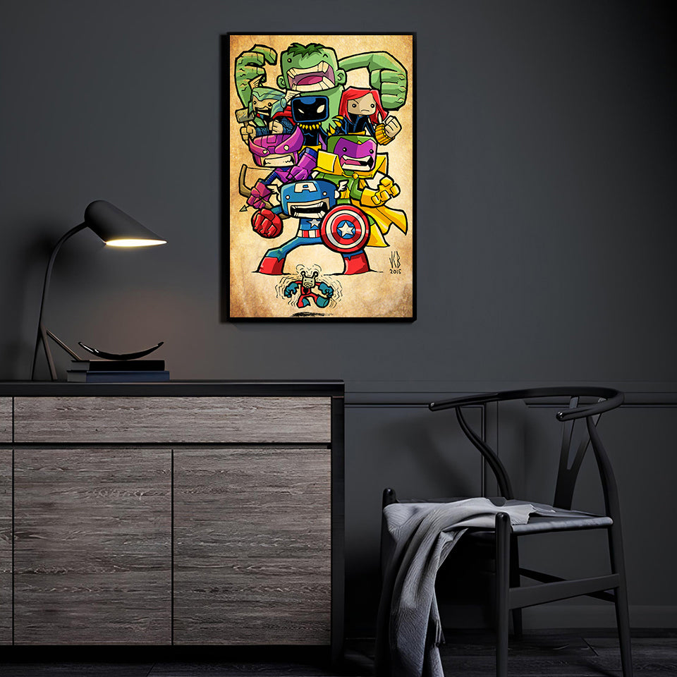 Chibi Avengers Wall Art