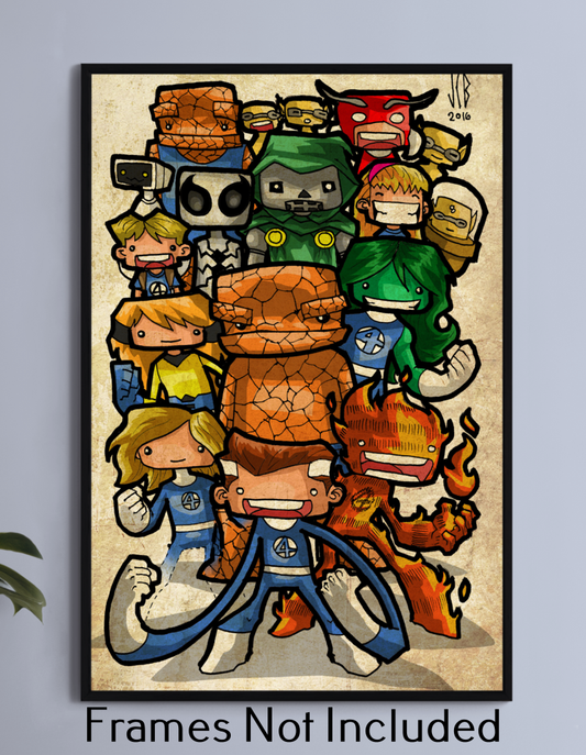 Fantastic Four Chubbies Wall Art