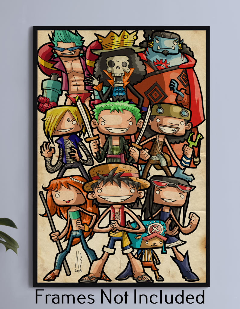 One Piece Family Chubbies Wall Art
