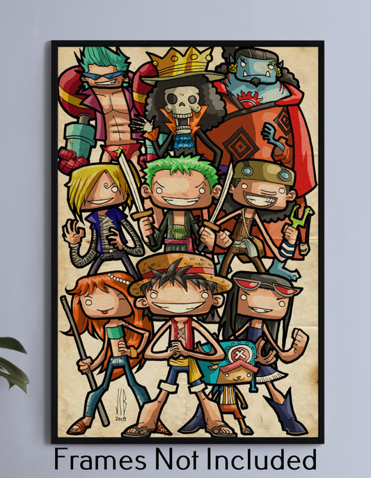 One Piece Family Chubbies Wall Art