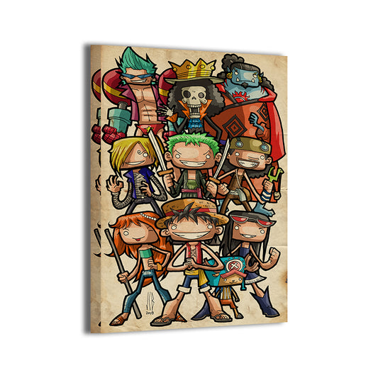 One Piece Family Chubbies Wall Art