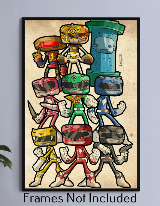 Power Rangers Chubbies Wall Art