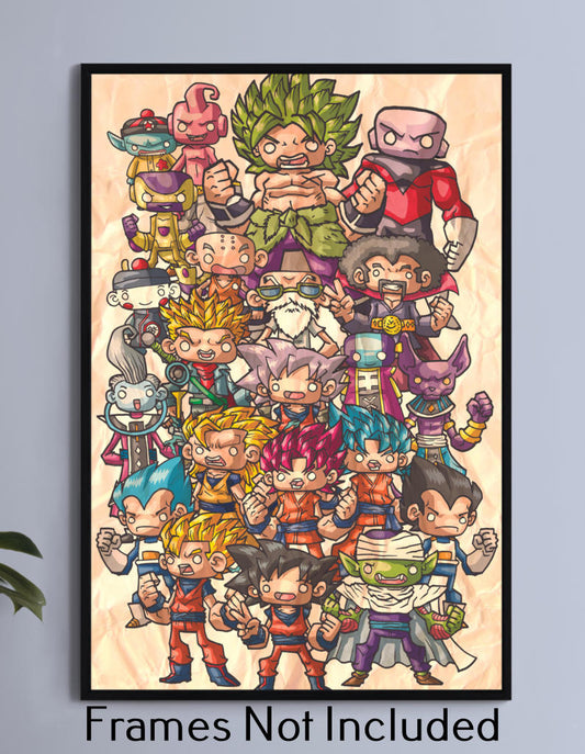 Dragon Ball Super Chibi Wall Art
