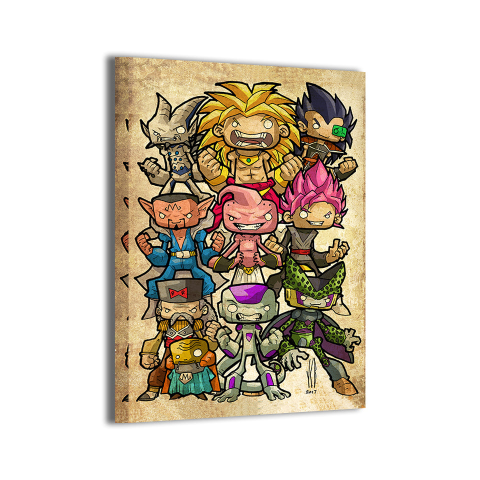 Villain Parade Chibi Wall Art