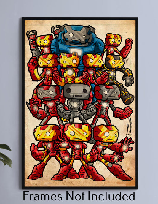 Iron Man and the Iron Men Chubbies Wall Art