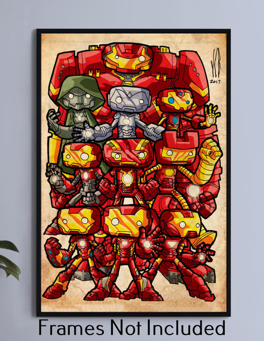 Iron Man and the Iron Men 2.0 Chubbies Wall Art
