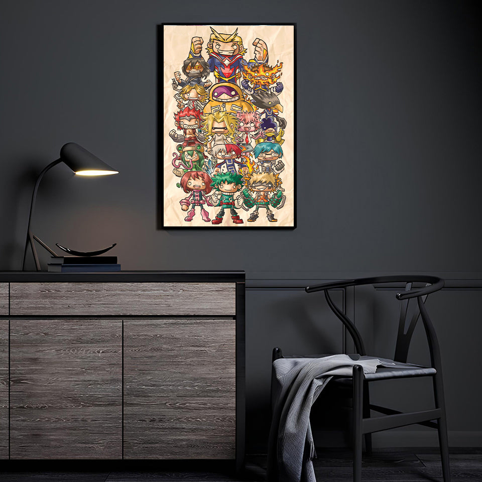 Chibi Hero League Wall Art