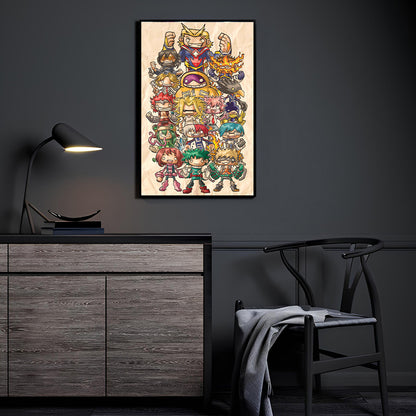 Chibi Hero League Wall Art