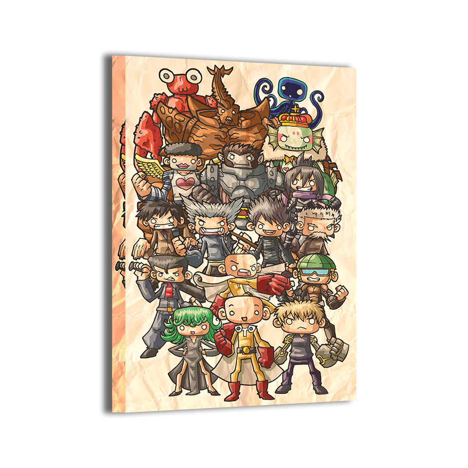 One Punch Chibi Force Wall Art