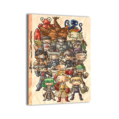 One Punch Chibi Force Wall Art