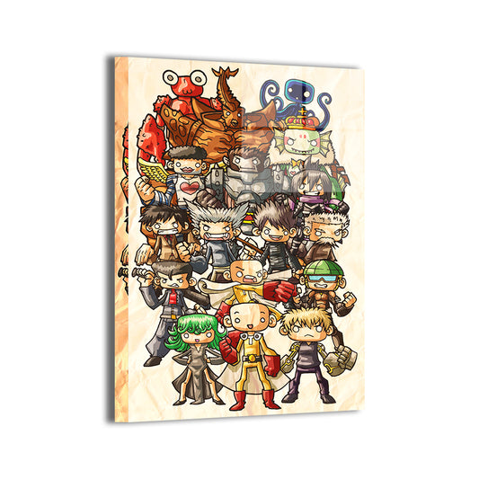 One Punch Chibi Force Wall Art
