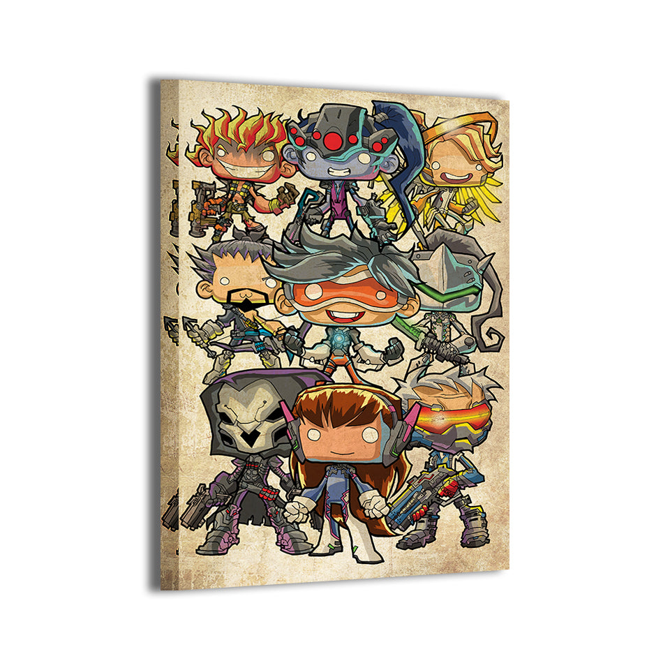 Overwatch Mini Heroes Wall Art