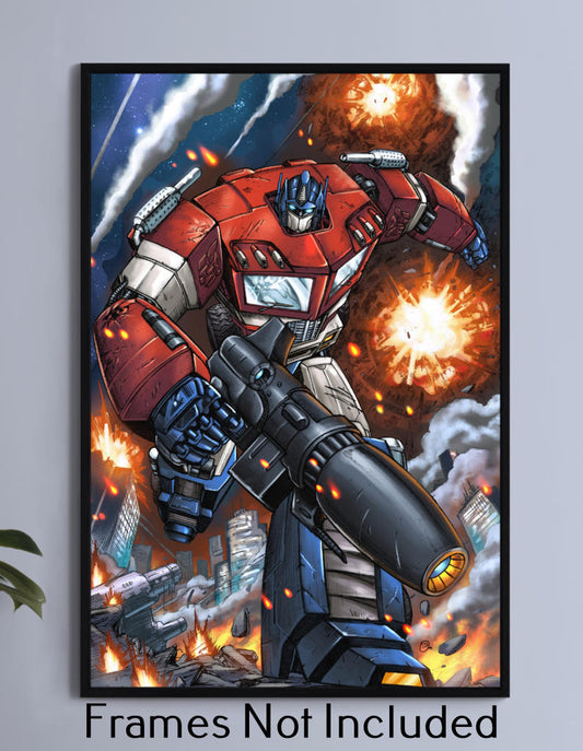 Optimus Prime War on Cybertron Wall Art