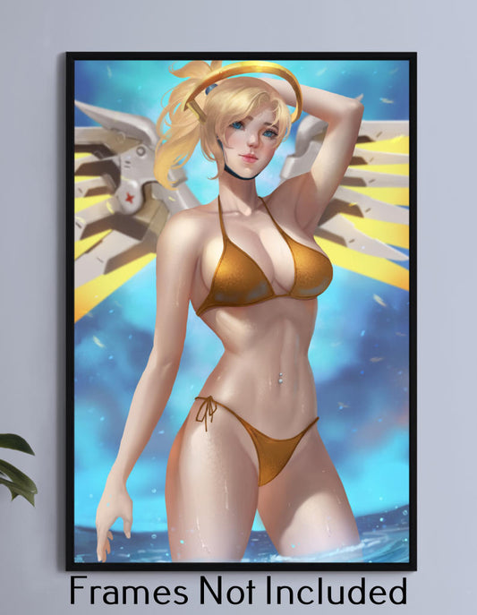 Mercy in Swimsuit Wall Art