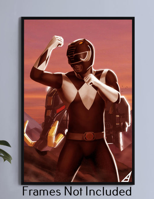 Shadow Strike Wall Art Poster Print – Black Ranger by Ben Asher