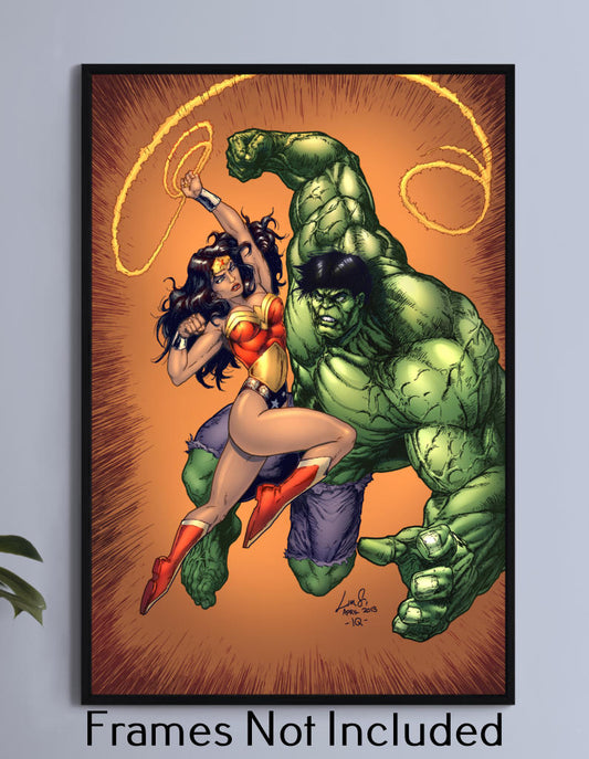 Hulk Vs Wonder Woman Wall Art