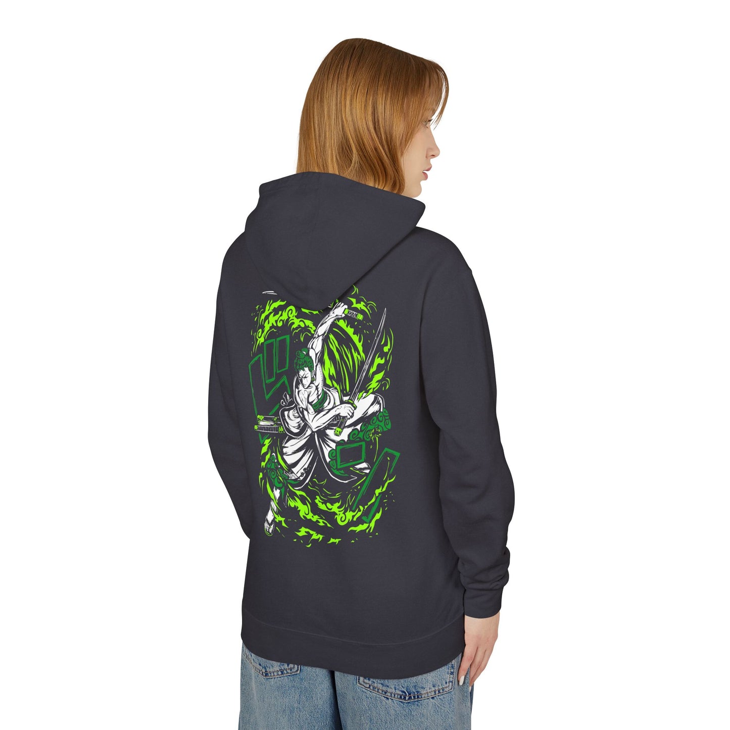Sword Arts Dragon Hoodie — Dynamic Green Zorro Backprint