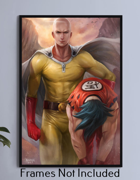 Saitama Vs Goku DAMN !!! Wall Art