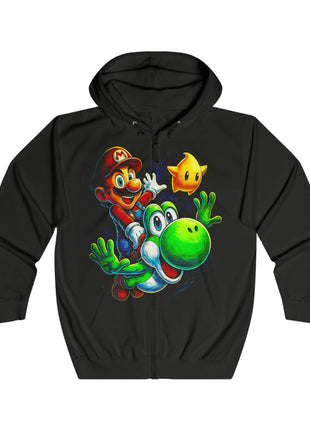 Mario Yoshi Ride Super Mario Zip Hoodie
