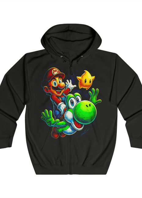 Mario Yoshi Ride Super Mario Zip Hoodie