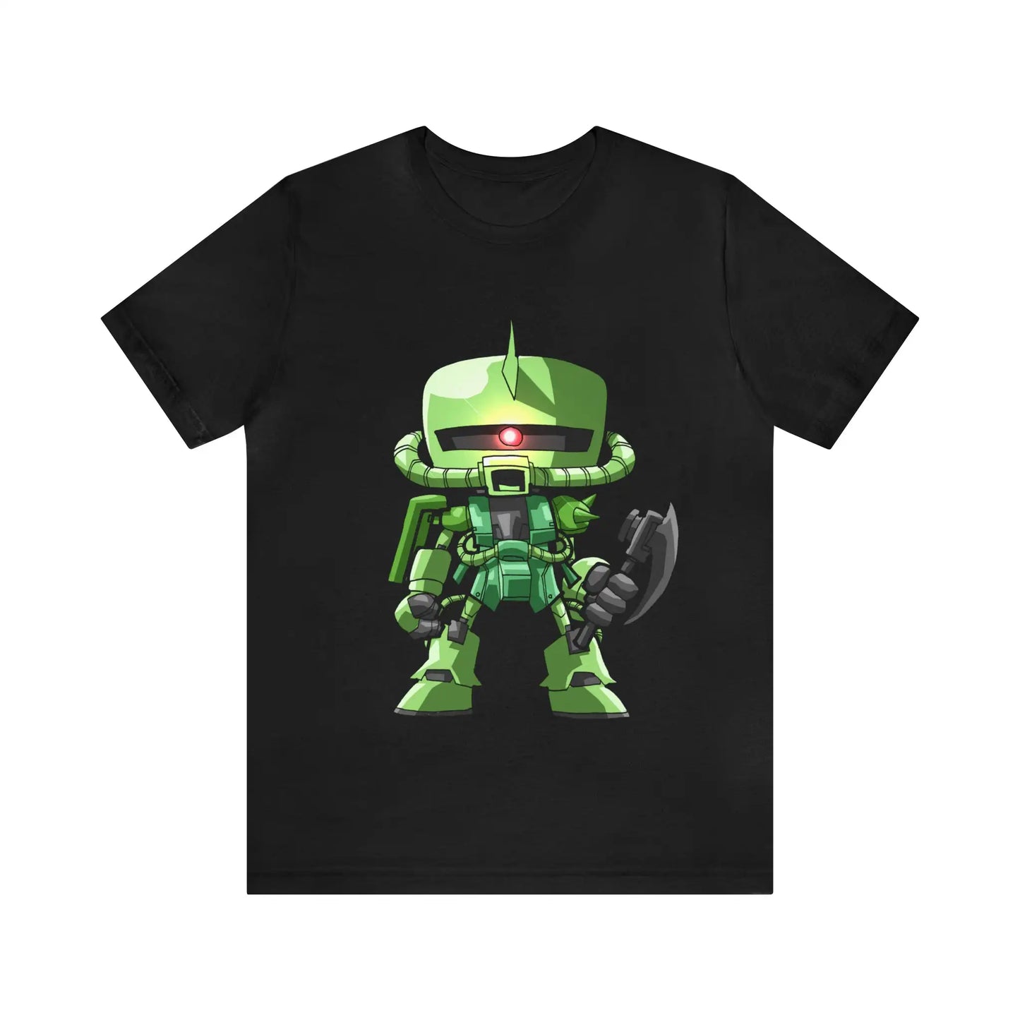 Green Zaku Gundam T-Shirt Cartoon Anime Gift Tee Unisex For Men and Women