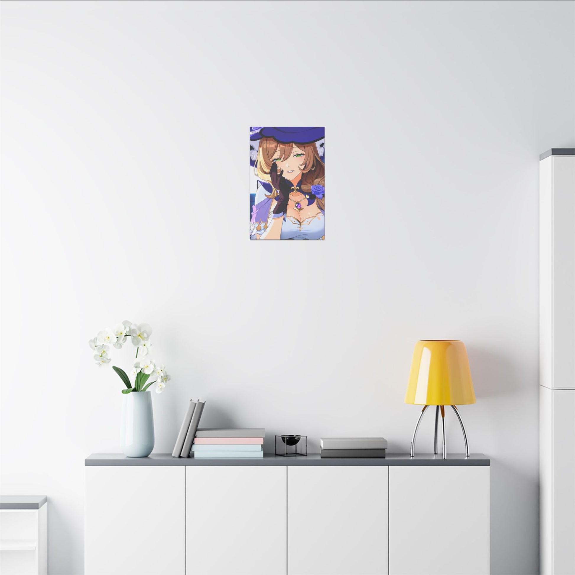 Lisa Wall Art on premium canvas, acrylic, and metal – front view featuring Lisa from Genshin Impact