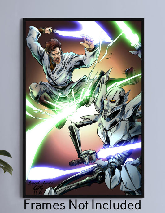 General Grievous Vs Obi Wan Kenobi Wall Art
