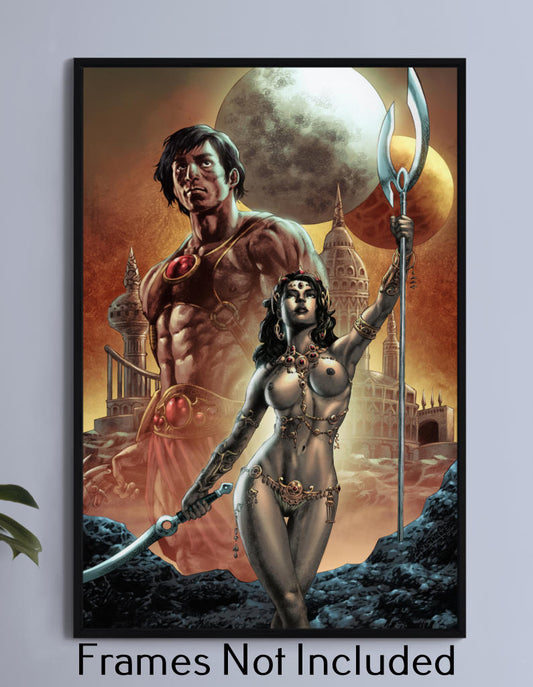 John Carter of Mars and Deja Thoris Wall Art