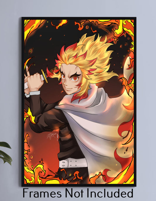 Kyojuro Rengoku Wall Art