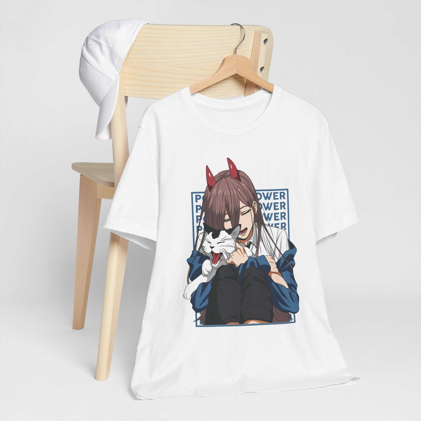 Power & Meowy Blue Frame Anime Shirt