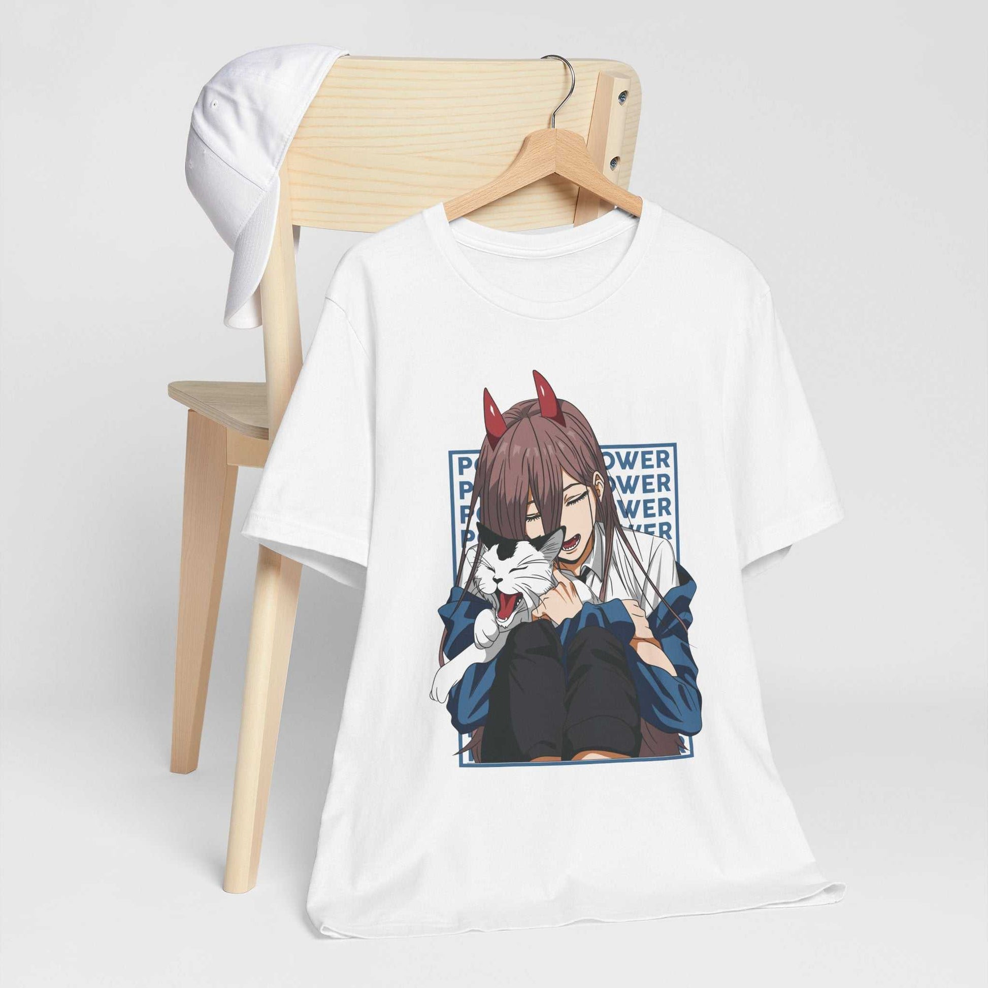 Power & Meowy Blue Frame Anime Shirt