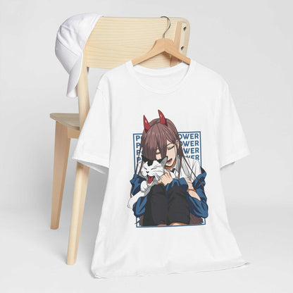 Power & Meowy Blue Frame Anime Shirt