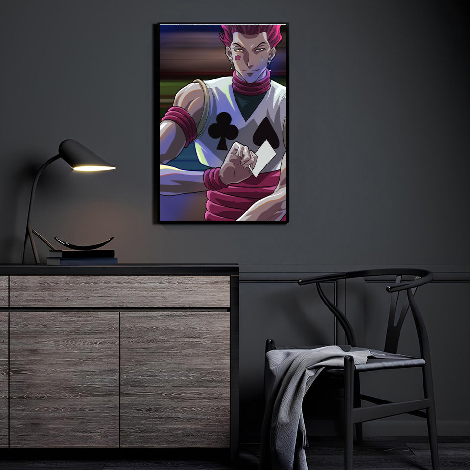 Hisoka Phantom Trickster Fan Wall Art Hunter x Hunter