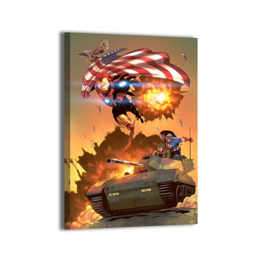 Captain America and IronMan Wall Art