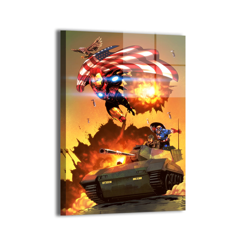 Captain America and IronMan Wall Art