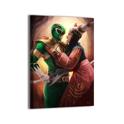 Dark Alliance Wall Art Canvas Print – Green Ranger & Rita Repulsa by Nopeys